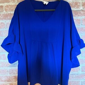 ANDREE BY UNIT Royal Blue Blouse